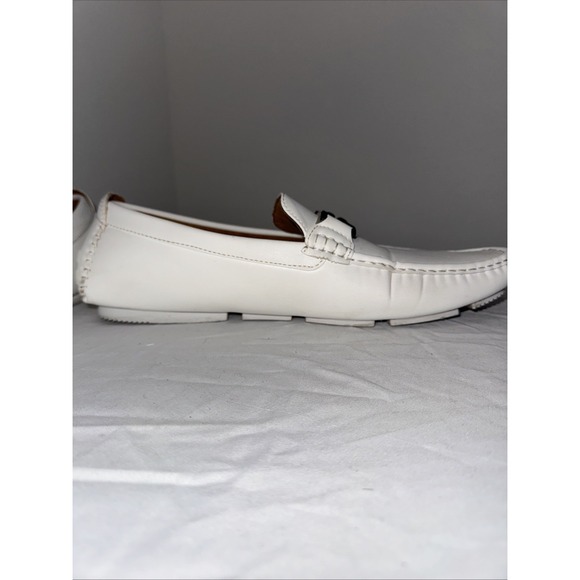 Bruno Marc Driving Loafers White W/ Buckle Faux Leather Bridal Wedding Dress - Picture 6 of 8